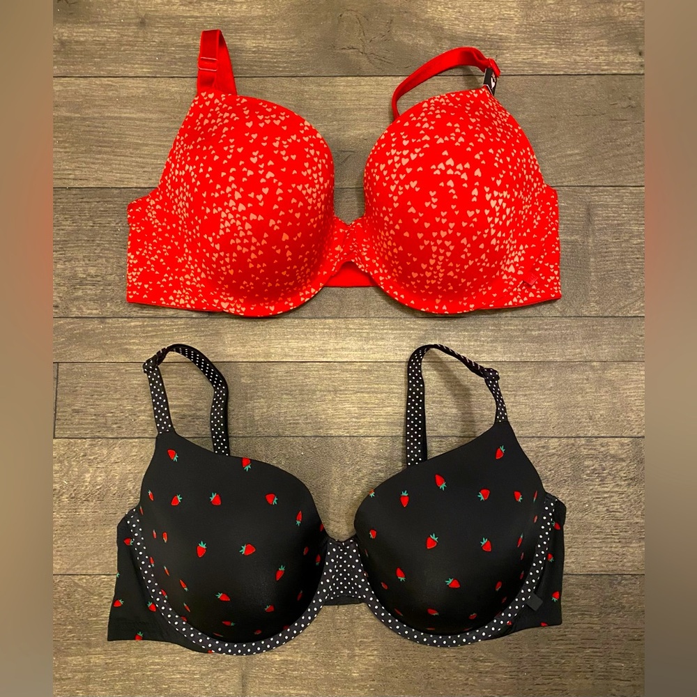 (2) Victoria Secret Lined/Demi Bras (38D)